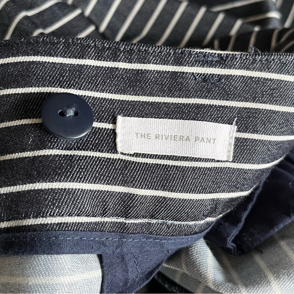 Ann Taylor Loft Julie Navy & White Striped Cropped Riviera Capri Pants Size 6 - Picture 10 of 14